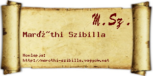 Maróthi Szibilla névjegykártya
